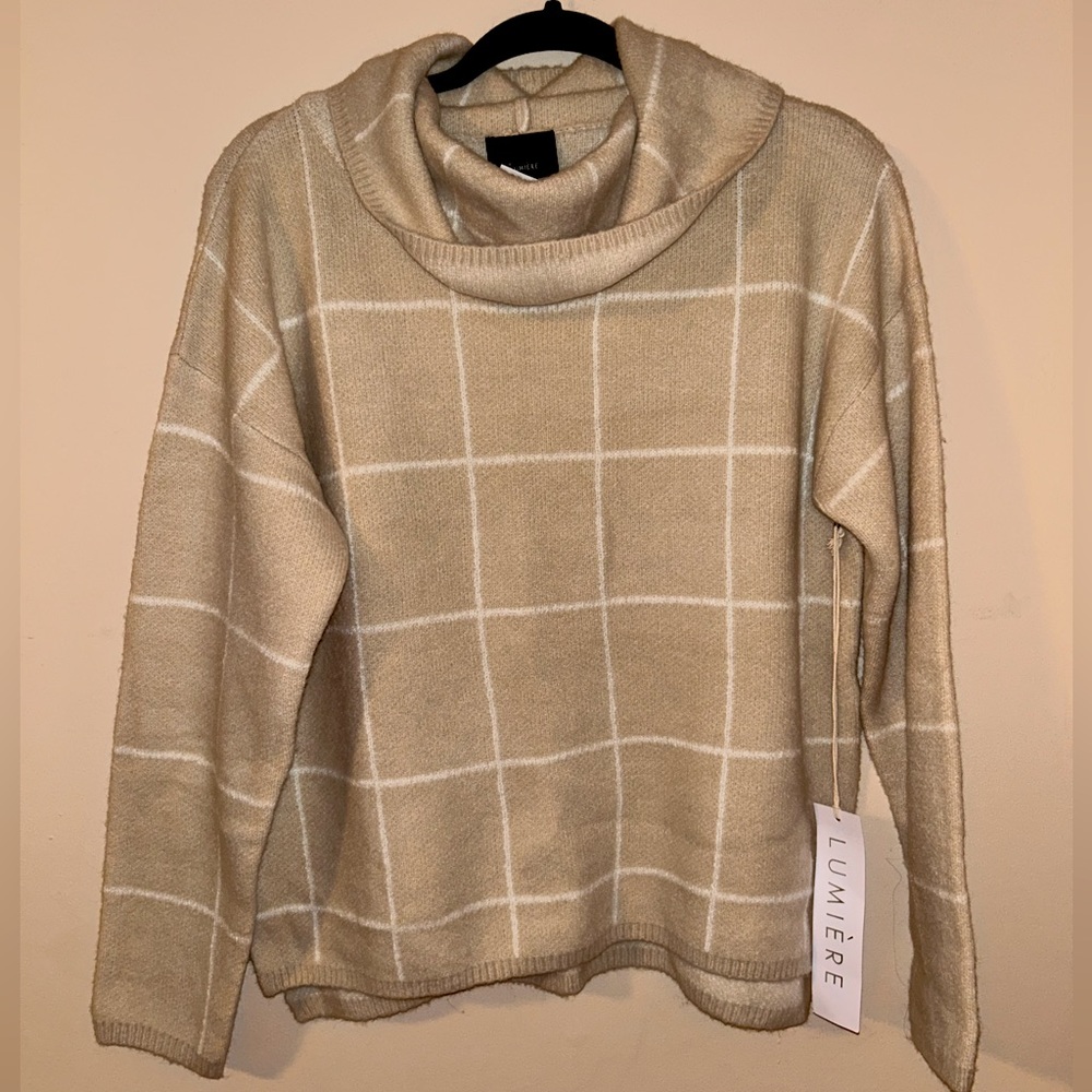 LUMIERE Cowl Neck Sweater